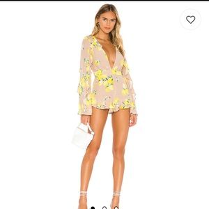 MAJORELLE Devon Romper in Tan Lemon